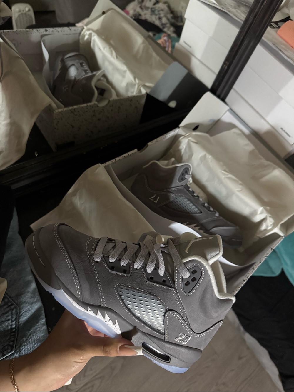 Kids Grey High-Top Sneakers with Cushioned Sole